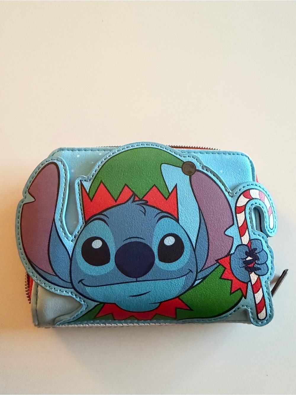 Loungefly Stitch Holiday Kids Wallet - Light Blue & Green